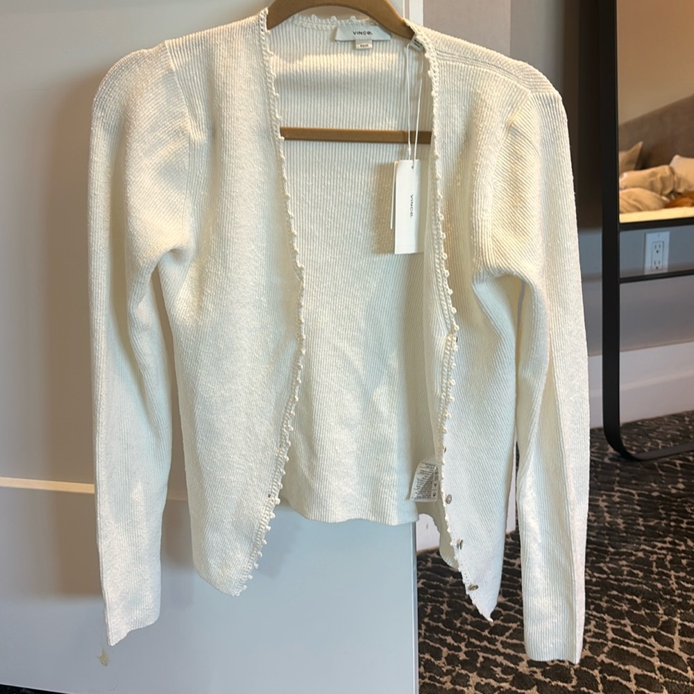 Vince white cardigan XS